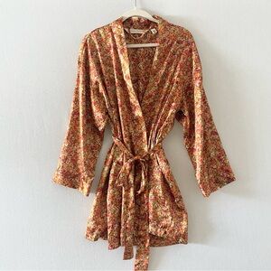 Victoria's Secret Floral Belted Kimino Robe Early 2000's One Size